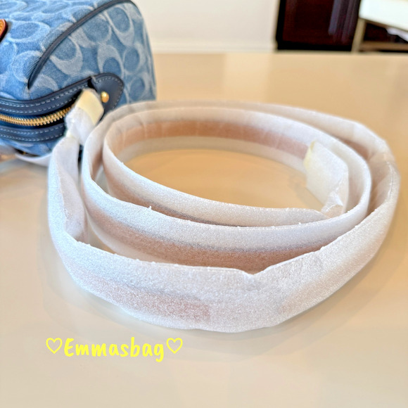 Coach Mini Rowan Crossbody Bag In Signature Denim CDQ36 denim/Gold/Indigo - Picture 8 of 16